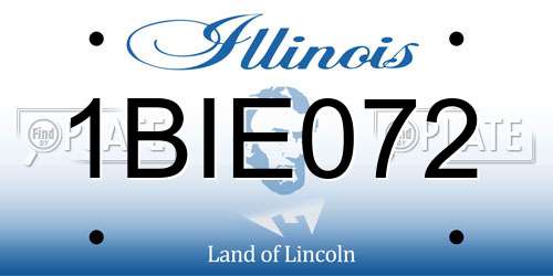 1BIE072 Illinois License Plate