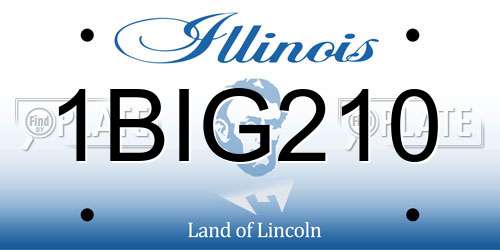1BIG210 Illinois License Plate
