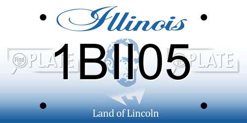 1BII05 Illinois License Plate