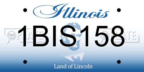 1BIS158 Illinois License Plate