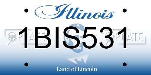 1BIS531 Illinois License Plate