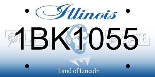 1BK1055 Illinois License Plate