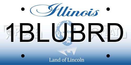 1BLUBRD Illinois License Plate