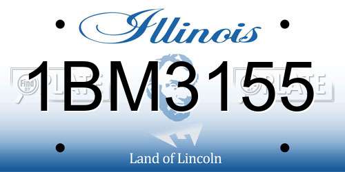 1BM3155 Illinois License Plate