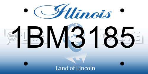 1BM3185 Illinois License Plate