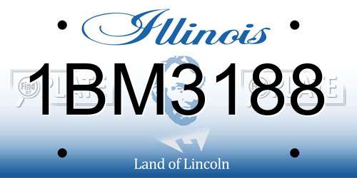1BM3188 Illinois License Plate
