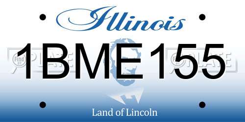 1BME155 Illinois License Plate