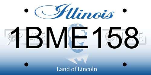1BME158 Illinois License Plate