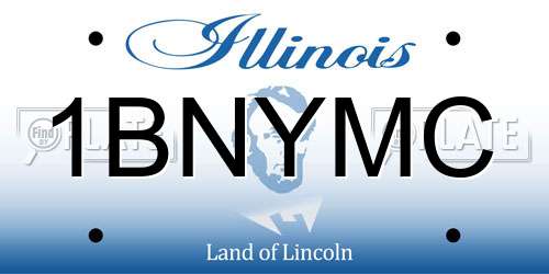 1BNYMC Illinois License Plate