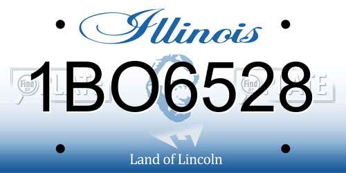 1BO6528 Illinois License Plate