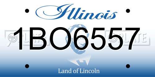 1BO6557 Illinois License Plate