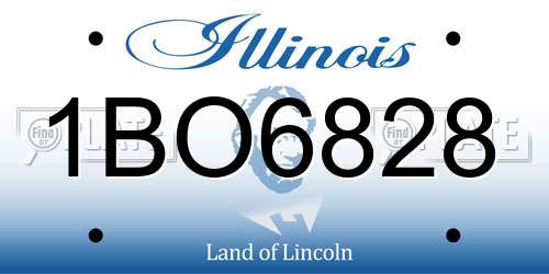 1BO6828 Illinois License Plate