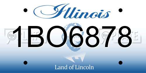 1BO6878 Illinois License Plate