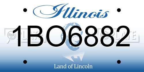1BO6882 Illinois License Plate