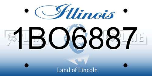 1BO6887 Illinois License Plate