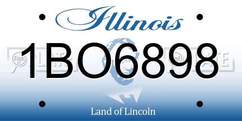 1BO6898 Illinois License Plate