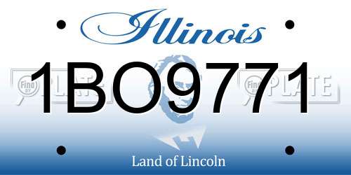 1BO9771 Illinois License Plate