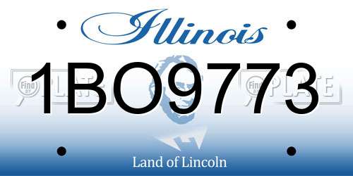 1BO9773 Illinois License Plate