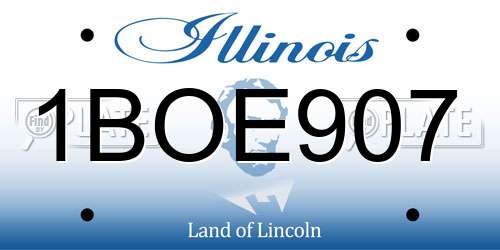 1BOE907 Illinois License Plate