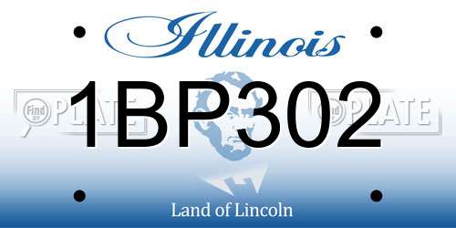 1BP302 Illinois License Plate