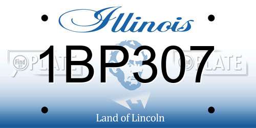 1BP307 Illinois License Plate