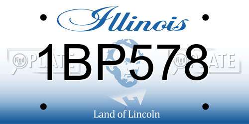 1BP578 Illinois License Plate