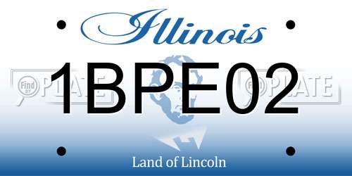 1BPE02 Illinois License Plate