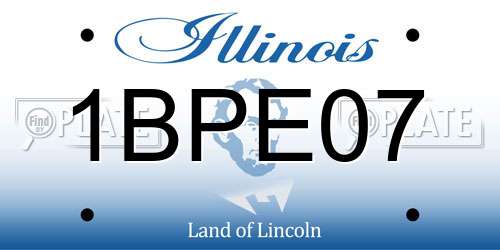 1BPE07 Illinois License Plate