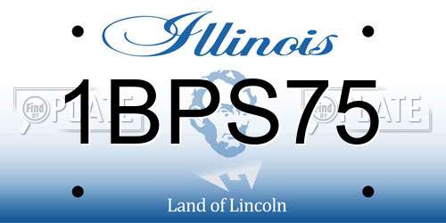 1BPS75 Illinois License Plate