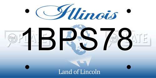 1BPS78 Illinois License Plate