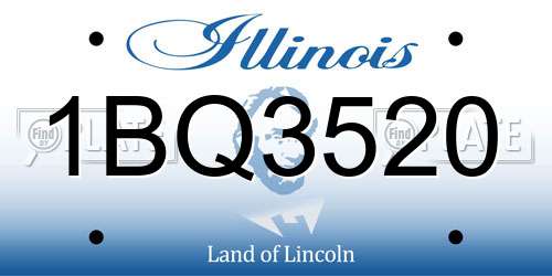 1BQ3520 Illinois License Plate