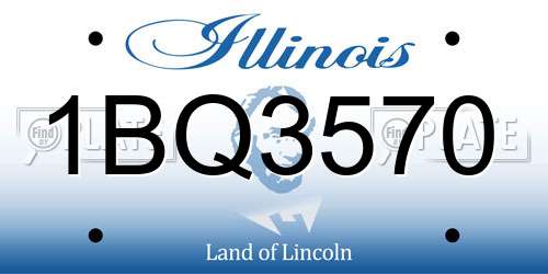 1BQ3570 Illinois License Plate