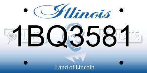 1BQ3581 Illinois License Plate