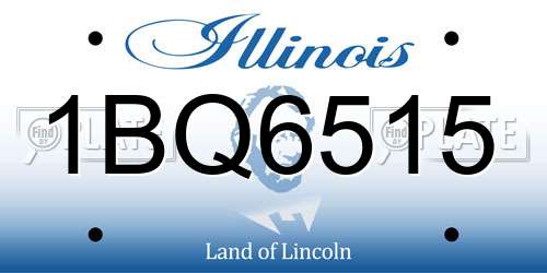 1BQ6515 Illinois License Plate