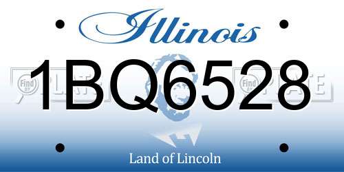 1BQ6528 Illinois License Plate