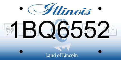 1BQ6552 Illinois License Plate