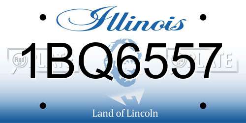 1BQ6557 Illinois License Plate