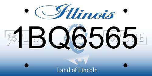 1BQ6565 Illinois License Plate