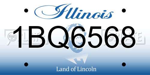 1BQ6568 Illinois License Plate