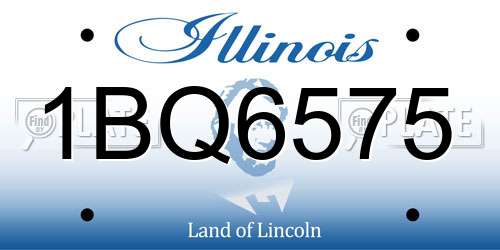 1BQ6575 Illinois License Plate