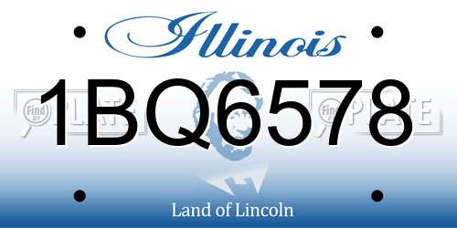 1BQ6578 Illinois License Plate