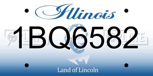 1BQ6582 Illinois License Plate