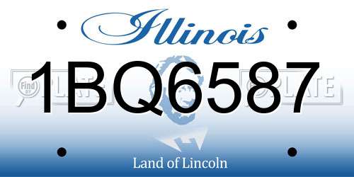 1BQ6587 Illinois License Plate