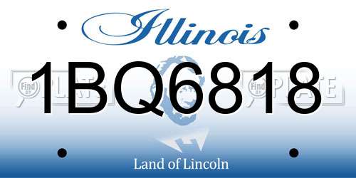 1BQ6818 Illinois License Plate