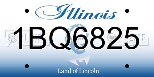 1BQ6825 Illinois License Plate