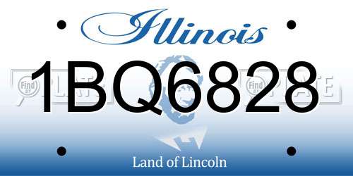 1BQ6828 Illinois License Plate