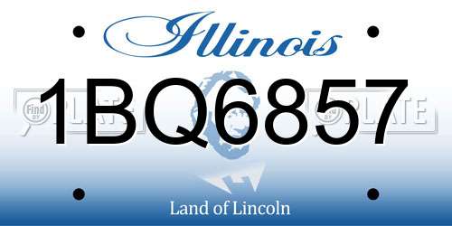 1BQ6857 Illinois License Plate