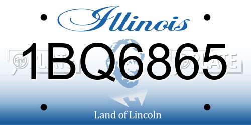 1BQ6865 Illinois License Plate