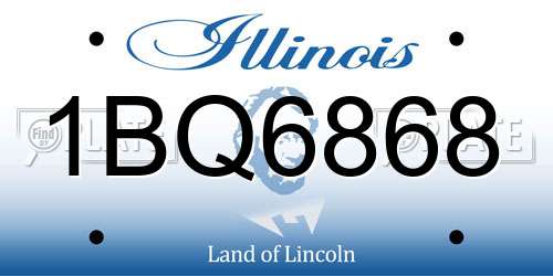 1BQ6868 Illinois License Plate