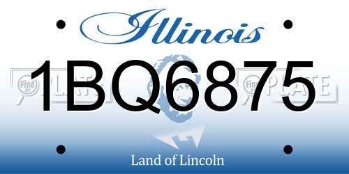 1BQ6875 Illinois License Plate